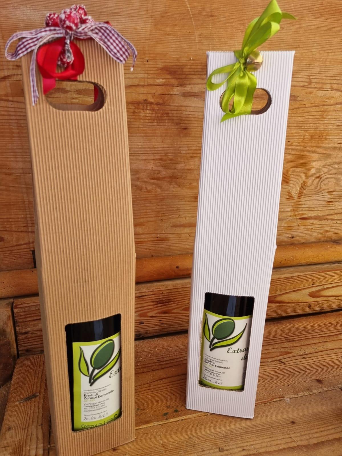 BOTT-F-1L-REGALO Frantoio Zenobi Bottiglia olio filtrato 1L confezione regalo1